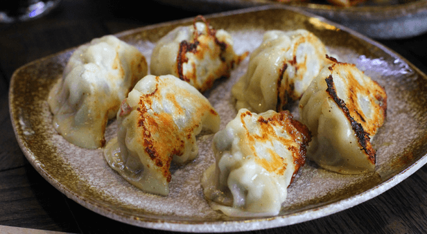 Pan-fried pork and Chinese cabbage dumplings