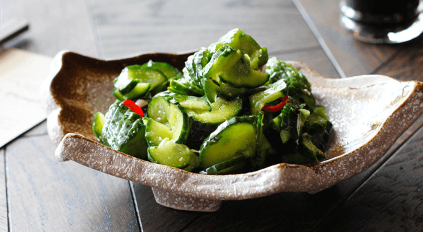 Crystal cucumber salad