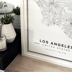 Order a chic keepsake of your favourite cities from Mapiful