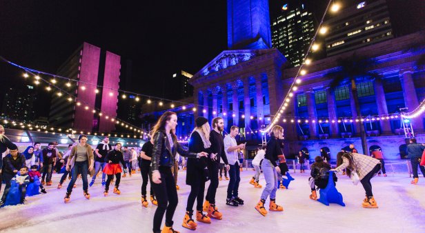 Skating At Festival brings snow, sleds and après ski vibes to King George Square