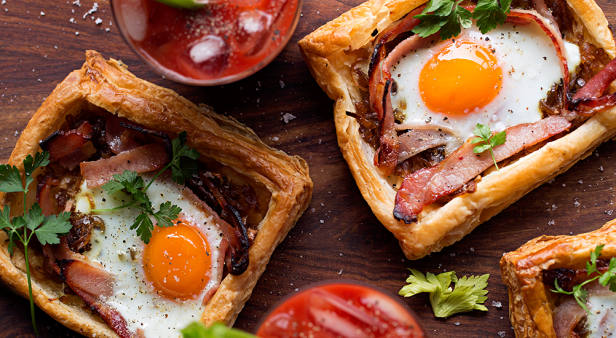 Start your morning right with an egg and bacon galette