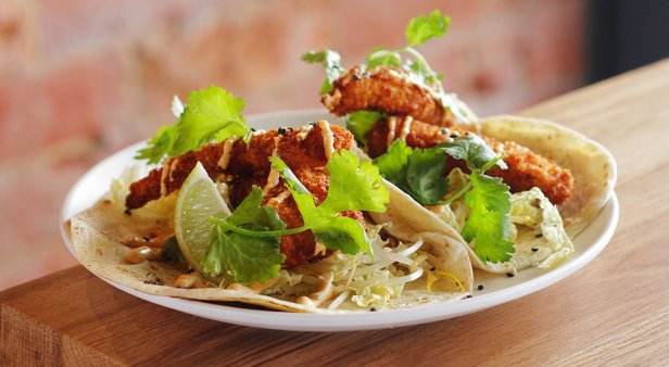 Crispy fish tacos