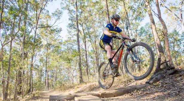 Girls and guys advanced mountain bike skills