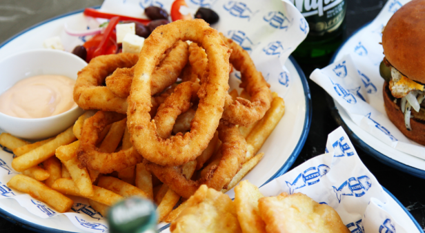 The Barra Boys chips and squid rings