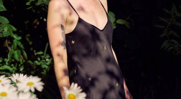 Silk Laundry&#8217;s limited-edition 90s slip dress is here to help save the world&#8217;s bees