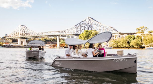 Ahoy, captain! GoBoat sets sail with its electric picnic boat hire pop-up in Kangaroo Point