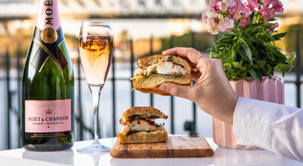 Moet Rose Garden pop-up bar at Customs House