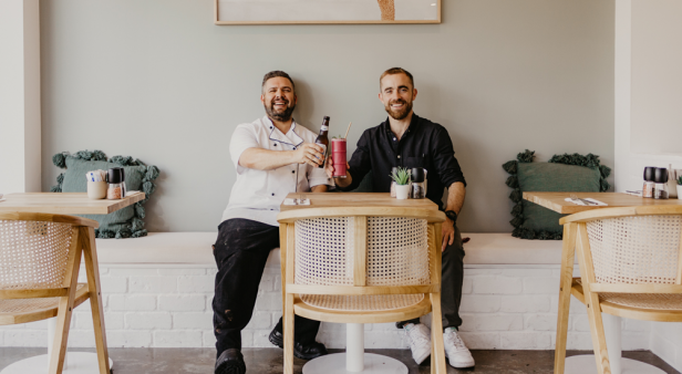 Willow Cafe's head chef Matt Roman and owner Adam Dartnall