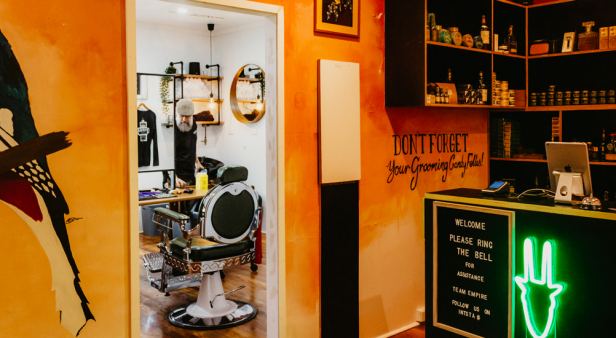 Laneway snip and shave joint Empire Barbering Co. unveils its speakeasy-inspired lounge and retail space