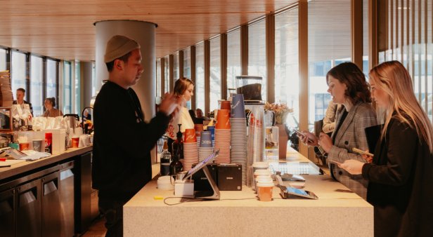 Get your morning fix from Public Cafe – a new-age lobby coffee joint slinging specialty brew in The City