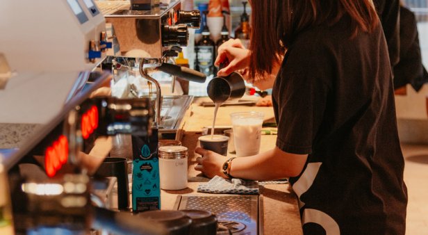 Get your morning fix from Public Cafe – a new-age lobby coffee joint slinging specialty brew in The City