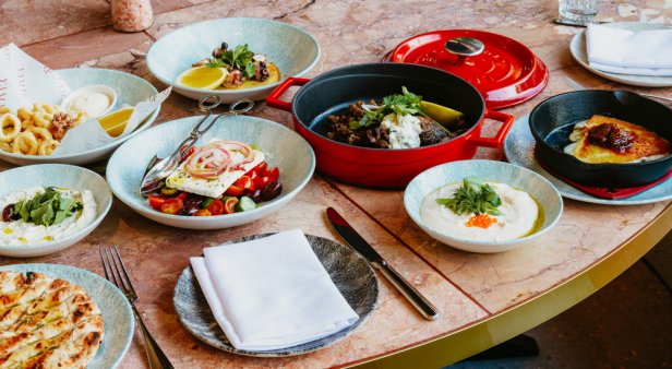 Souvla and seafood a specialty at Yamas Greek &#038; Drink, West Village&#8217;s eye-catching terracotta-hued newcomer