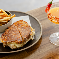 Chomp on deluxe toasties at Press&#8217;d Wine Co., Milton&#8217;s bright new vino and gin bar